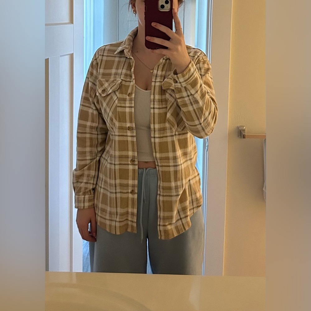 Plaid Button-Up Shirt